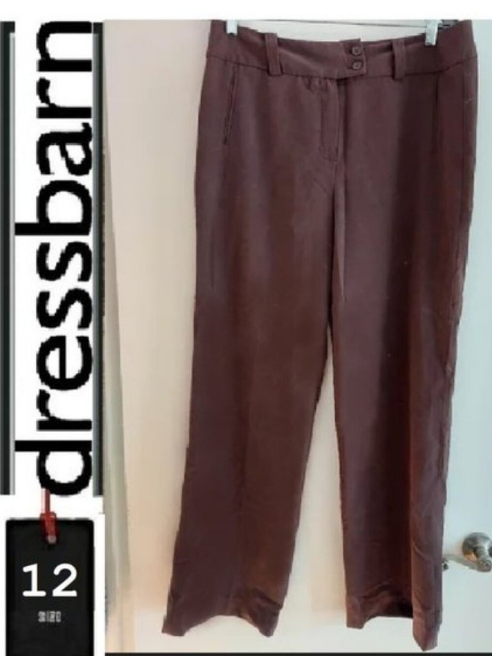⭐️5/$30 -EUC Dressbarn brown trouser pants, size 12